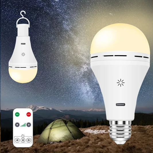 5V USB-C Rechargeable Light Bulb With Remote Control