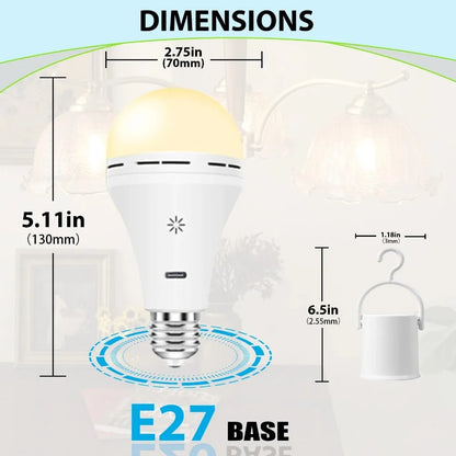5V USB-C Rechargeable Light Bulb With Remote Control