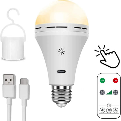 5V USB-C Rechargeable Light Bulb With Remote Control
