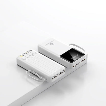 20000mAh Portable Mobile Power Bank With 4 Cables