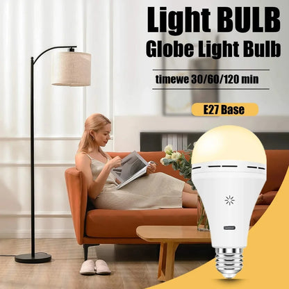 5V USB-C Rechargeable Light Bulb With Remote Control