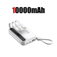 50000mAh Large Capacity Power Bank With 4 In 1  Built in Cables And Digital Display