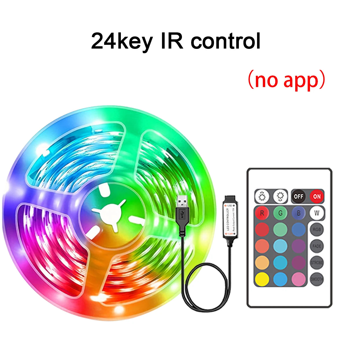 5V RGB LED Strip Lights With App Control