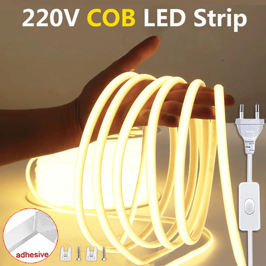 220V LED Light Strip With ON-OFF Switch