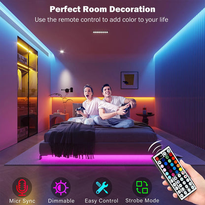 5V RGB LED Strip Lights With App Control