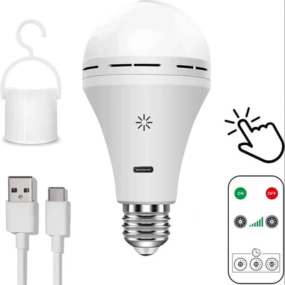 5V USB-C Rechargeable Light Bulb With Remote Control