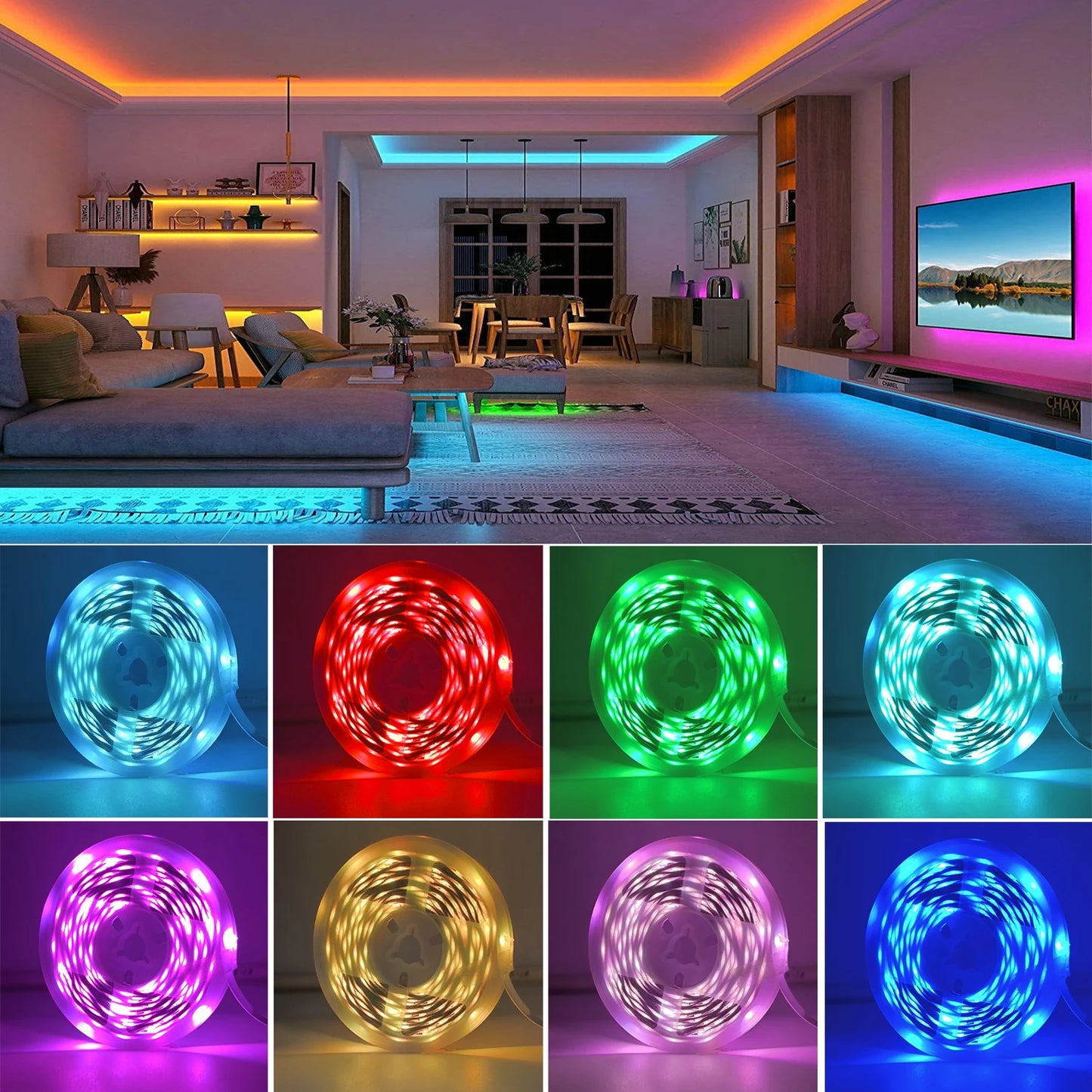 5V RGB LED Strip Lights With App Control