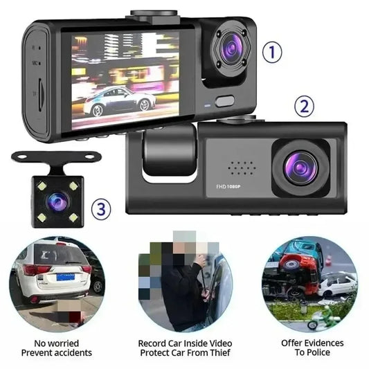 1080P Dash Camera With 2 Inch Screen Front and Inside Dual Cameras