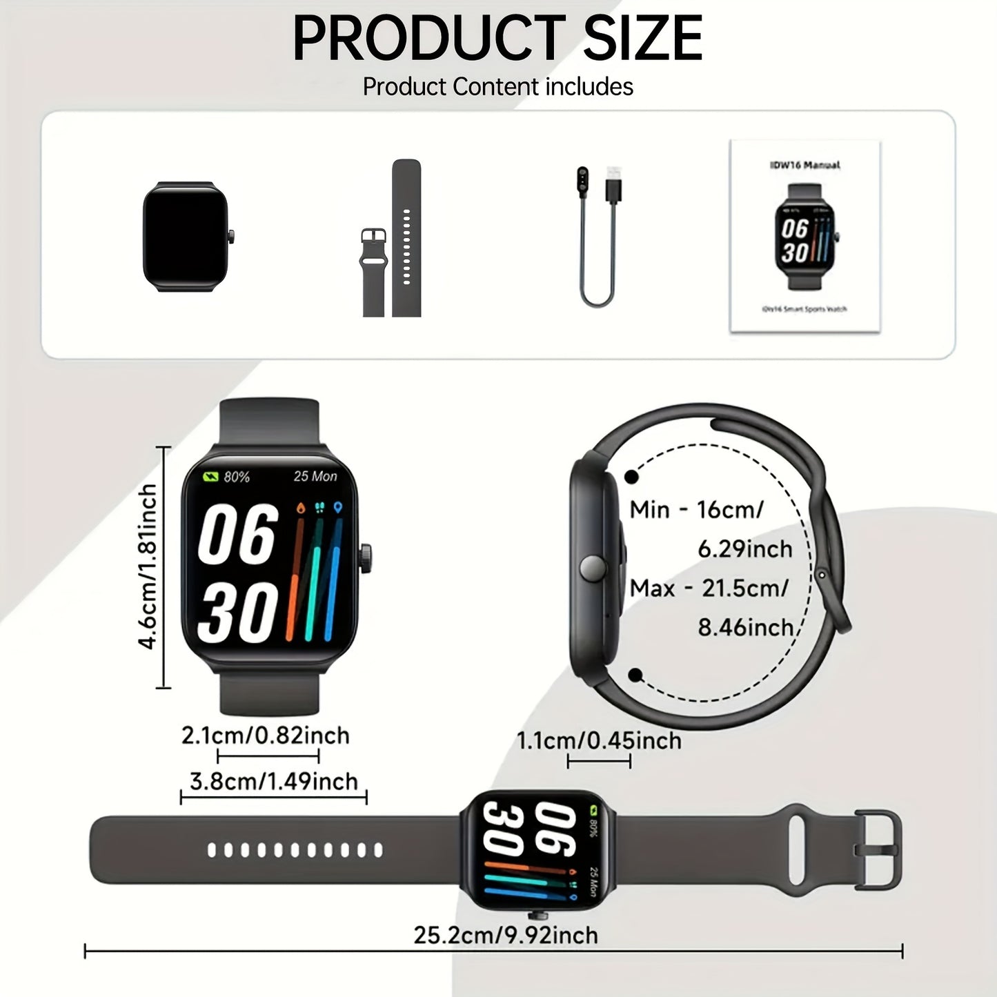 1.95" FAWEIO Smart Watch for Men & Women